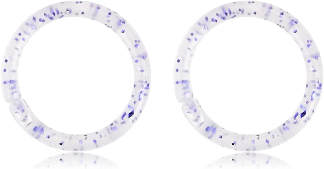 16G 20G Nose Septum Rings Acrylic Nose Nostril Hinged Hoop Ring Flexible Nose Rings Retainer Earring Clicker Helix Cartilage Piercing Jewelry for Women Men 8MM 10MM