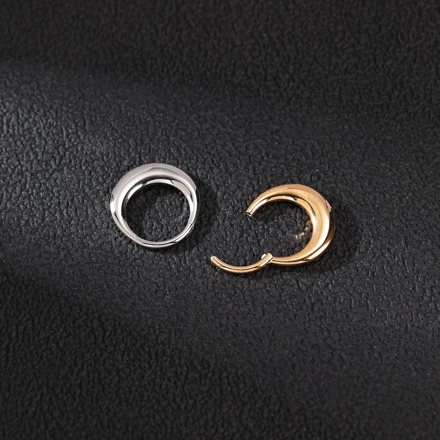 16G 8mm/10mm Nose Rings Hoops Surgical Steel Septum Rings Hoops Hinged Segment Nose Cartilage Clicker Hoop Earrings Piercing Rings for Piercing Rings for Women Men Gold Silver