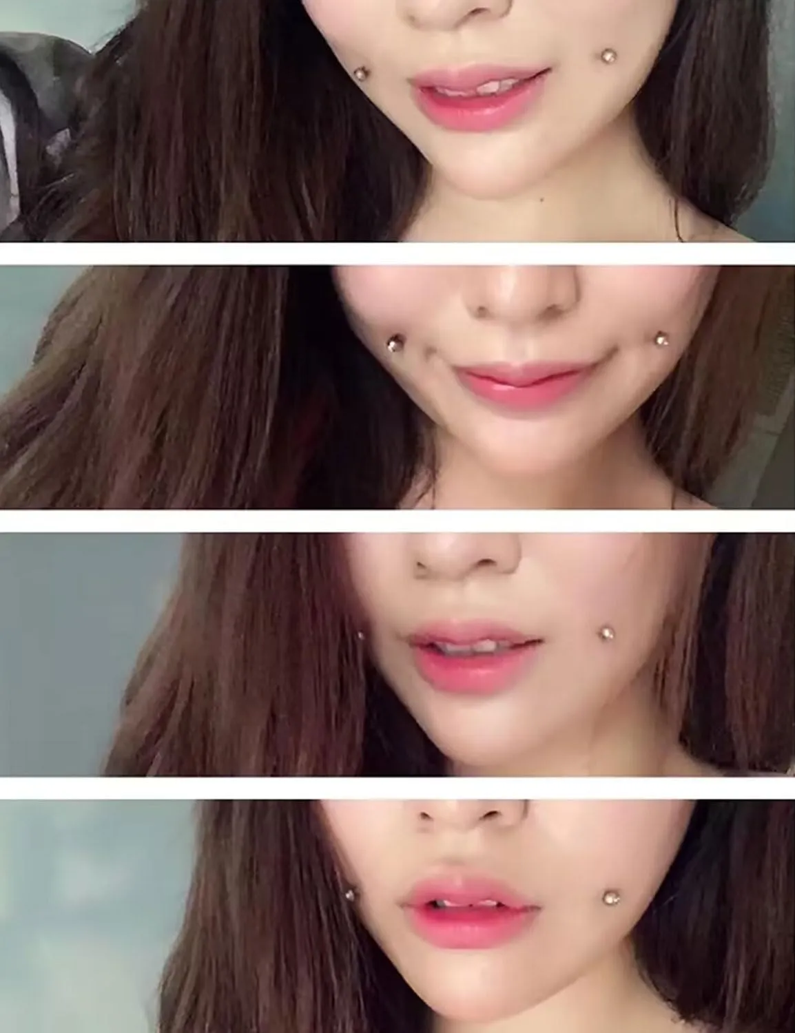 16G Titanium Cheek Dimple Piercing Jewelry Flat Back Tongue Rings Long Lip labret Rings Stud Piercing Jewelry for Women Men Bar Length 14mm 16mm 19mm