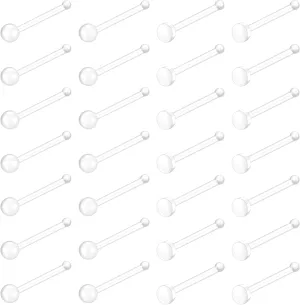 18-28Pcs Clear Nose Studs 20G Plastic Nose Rings for Surgery Bioflex Nose Piercing Retainer Invisible nose stud for Work Hypoallergenic Septum Lip Eyebrow Tongue Earrings Body Piercings Jewelry for Women Men