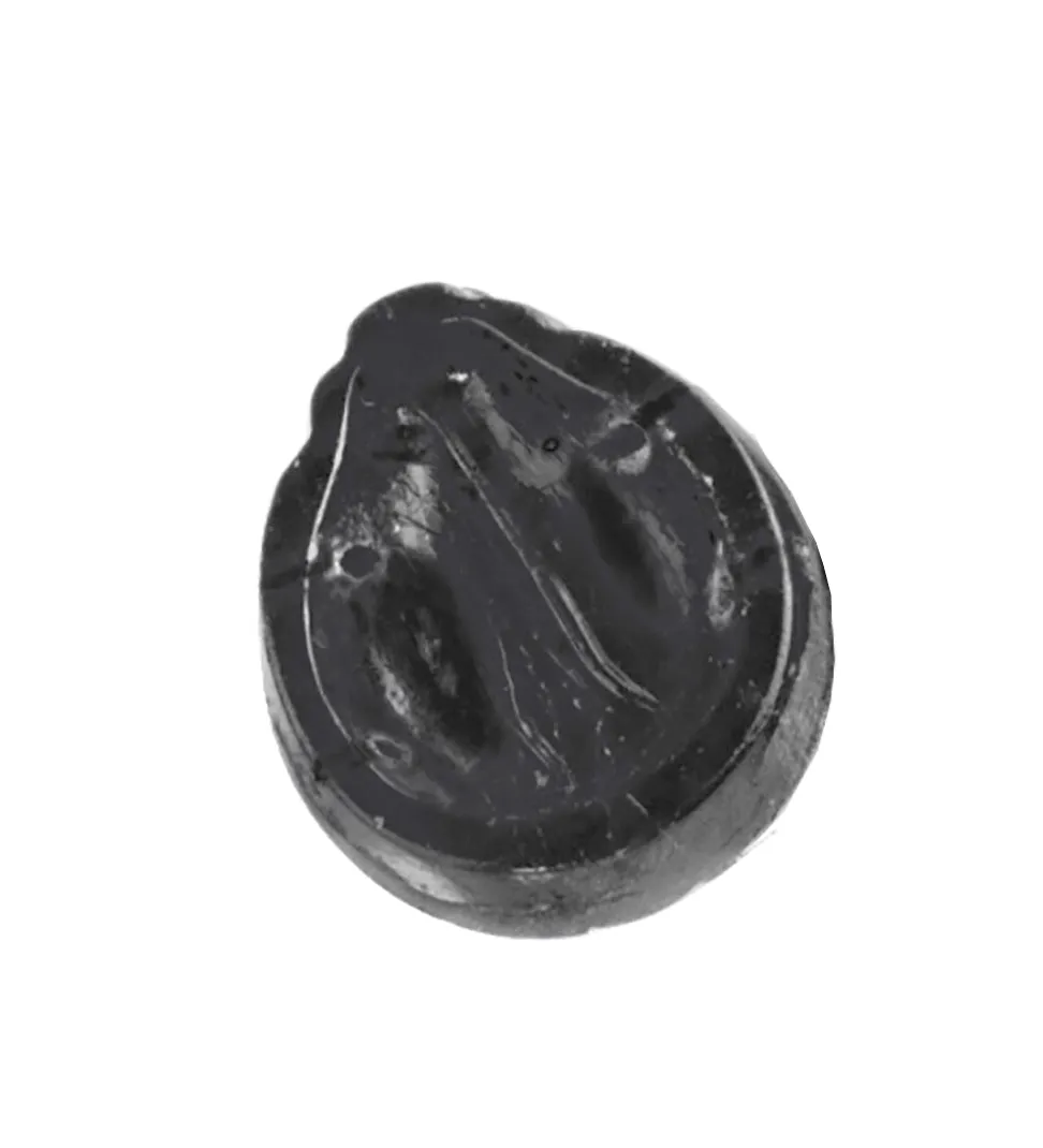 2-hole glass scarab bead with iridescent Marea crackle finish.  20x16x8mm. Pkg. 1.  b11-mi-2072