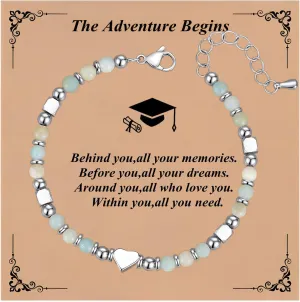 2025 Graduation Gifts for Her,Heart Charm Bracelets for Her,Personalized Graduation Bracelets for College/High School/Masters Degree/Nursing/8th Grade/Middle School/5th Grade