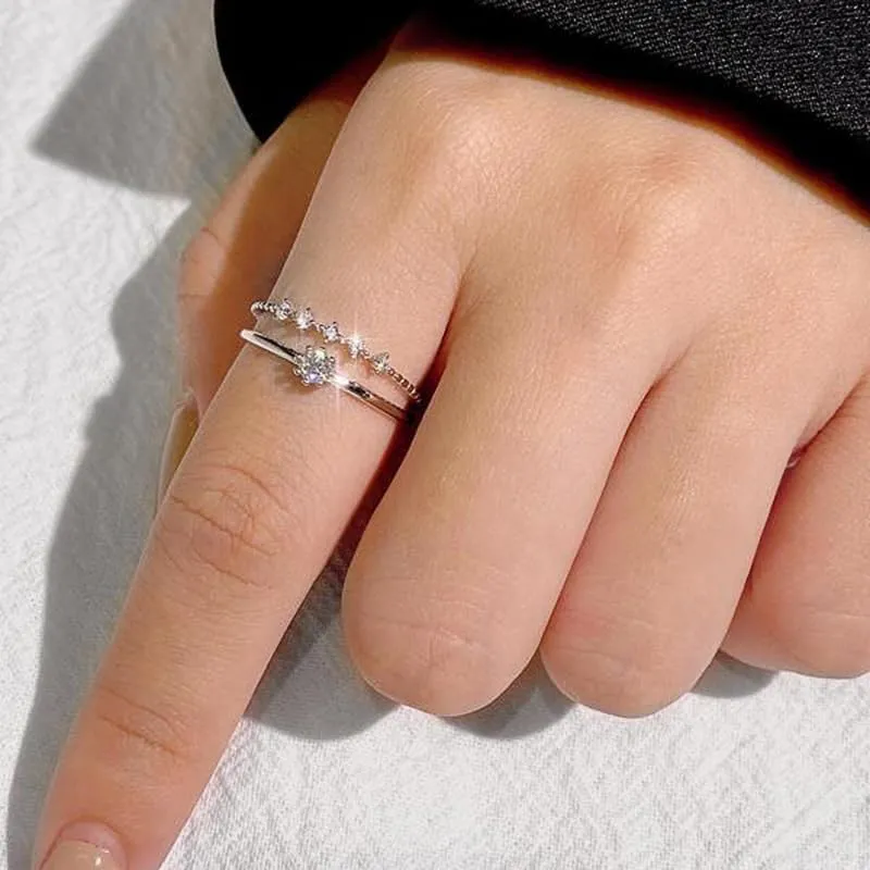 2CT Sterling Silver Bridal Ring Set - Princess Cut CZ Engagement & Wedding Band for Women, Elegant Cubic Zirconia Promise Rings, Matching Marriage Jewelry Set (Petite Comfort Fit, Gift Ready) 7