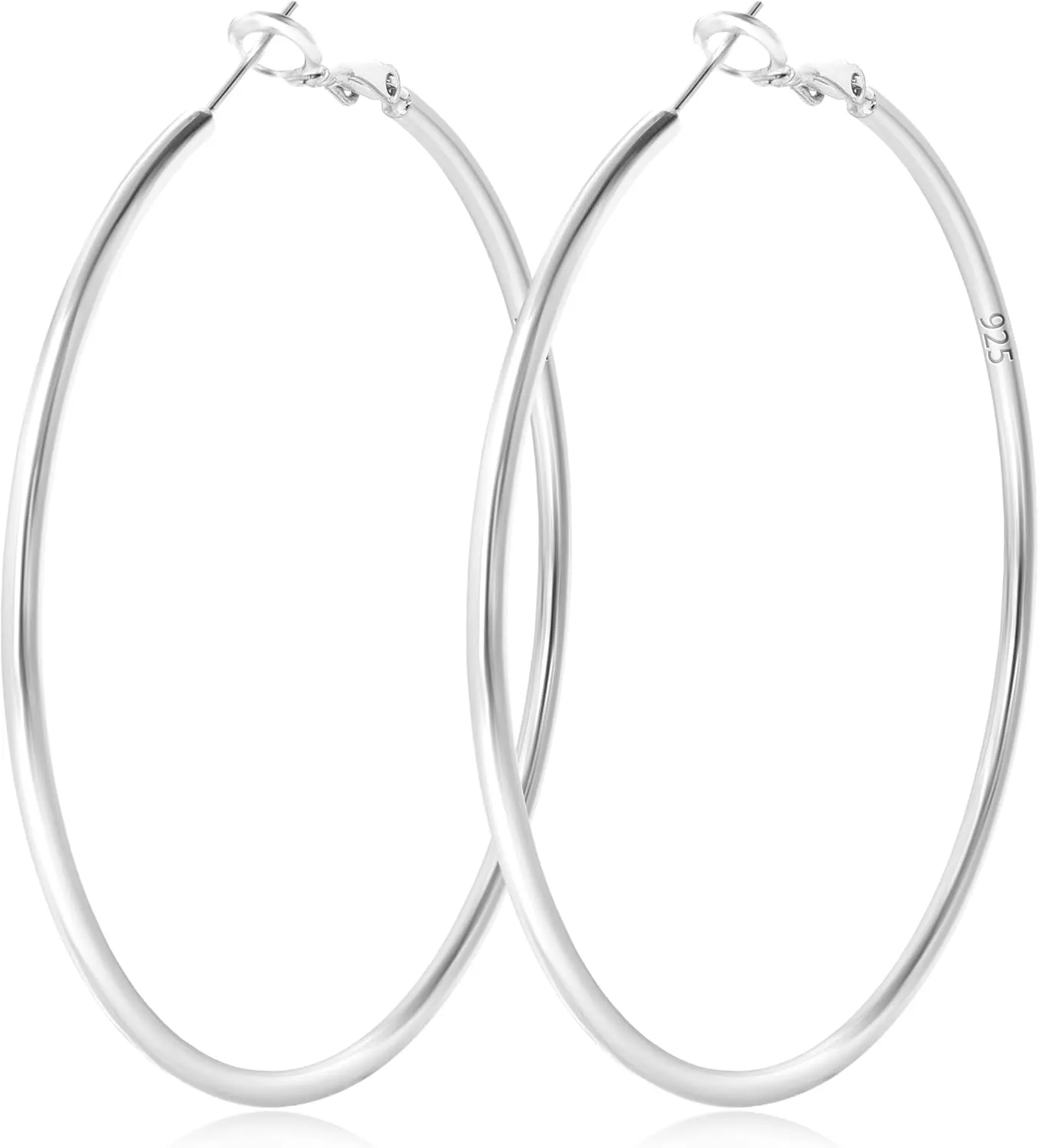 2mm Thin Gold Hoop Earrings 14k Gold Plated Large Big Hoops for Women Lightweight Hoop Earrings Jewelry for Women Trendy 40/50/60/70mm