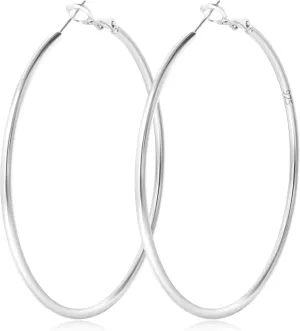 2mm Thin Gold Hoop Earrings 14k Gold Plated Large Big Hoops for Women Lightweight Hoop Earrings Jewelry for Women Trendy 40/50/60/70mm