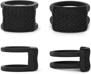2PCS Ring Protectors for Working Out - Wedding Band Cover - Silicone Ring Guard by RINFIT - Set of two: 4mm & 9mm - Patented Design