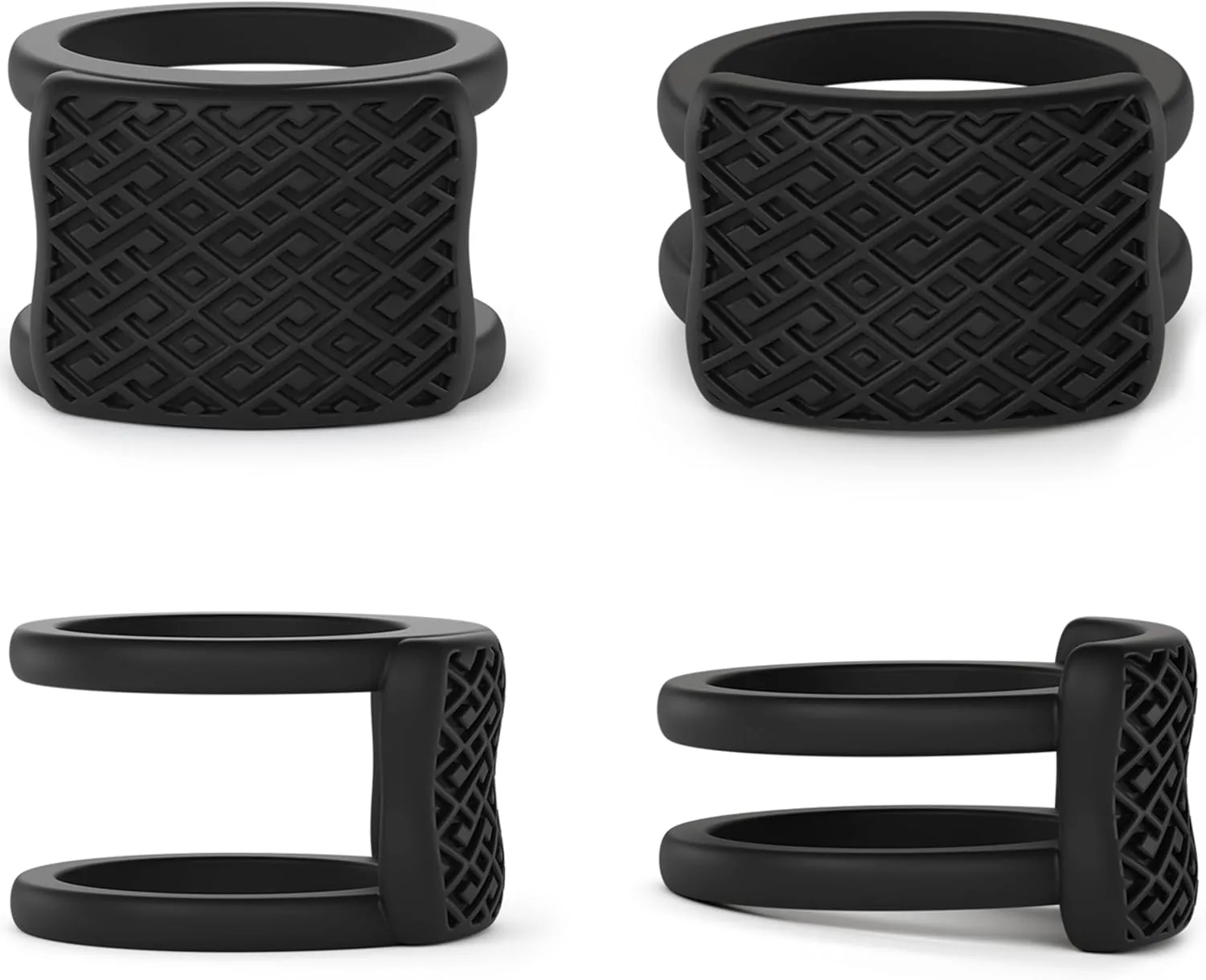 2PCS Ring Protectors for Working Out - Wedding Band Cover - Silicone Ring Guard by RINFIT - Set of two: 4mm & 9mm - Patented Design
