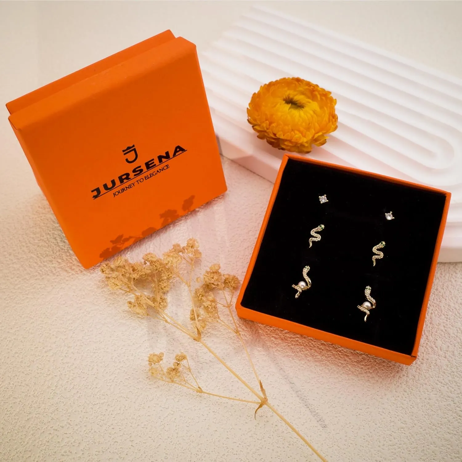 3 Pairs Earring Set for Women 14K Hypoallergenic Gold Plated Earrings Multiple Piercing Small Cartilage Earrings Set Dainty Stud Earrings for women and teengrils