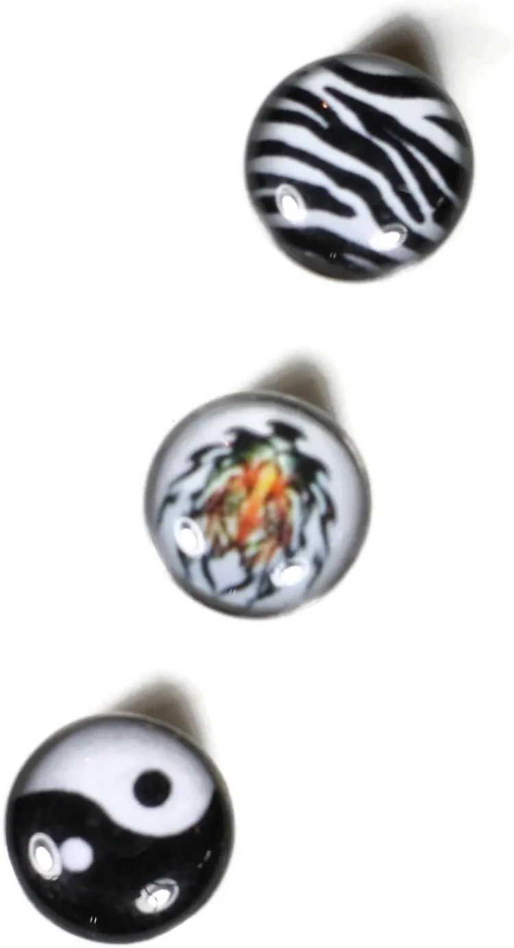 3 Tongue Rings Body Piercing Barbells Jewelry