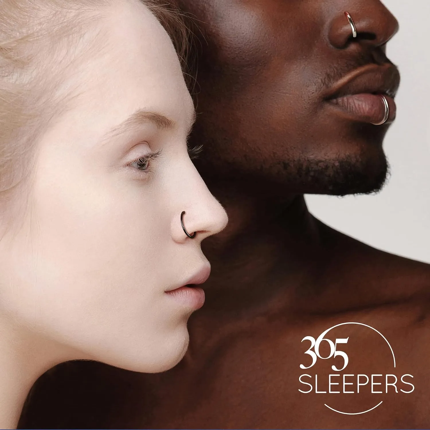 365 SLEEPERS 2PCS 316L Surgical Steel Hypoallergenic 20G Septum Jewelry Hinged Segment Ring Body Piercing Hoop Lip Rings Helix Cartilage Rook Sleeper Earrings 6mm  10mm