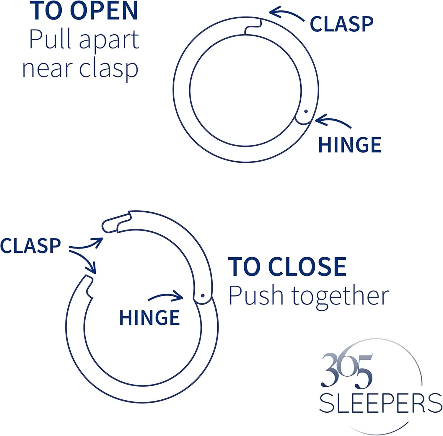 365 SLEEPERS 2PCS 316L Surgical Steel Hypoallergenic 20G Septum Jewelry Hinged Segment Ring Body Piercing Hoop Lip Rings Helix Cartilage Rook Sleeper Earrings 6mm  10mm