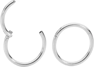 365 SLEEPERS 2PCS 316L Surgical Steel Hypoallergenic 20G Septum Jewelry Hinged Segment Ring Body Piercing Hoop Lip Rings Helix Cartilage Rook Sleeper Earrings 6mm  10mm