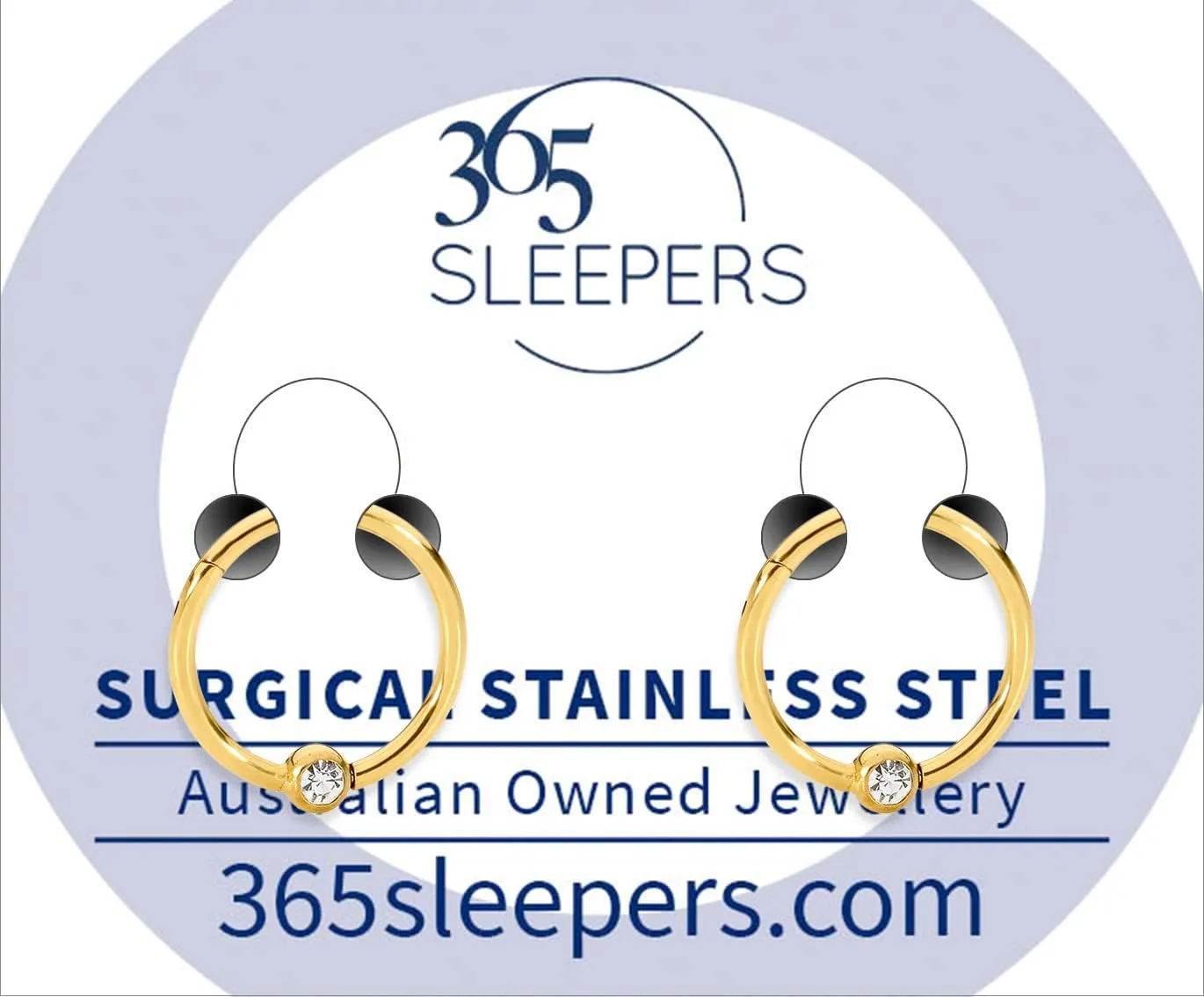 365 Sleepers 316L Surgical Steel Hypoallergenic 16G Gem BCR Ball Closure Septum Jewelry Hinged Segment Ring Body Piercing Hoop Lip Rings Helix Cartilage Rook Sleeper Earrings 6mm  10mm