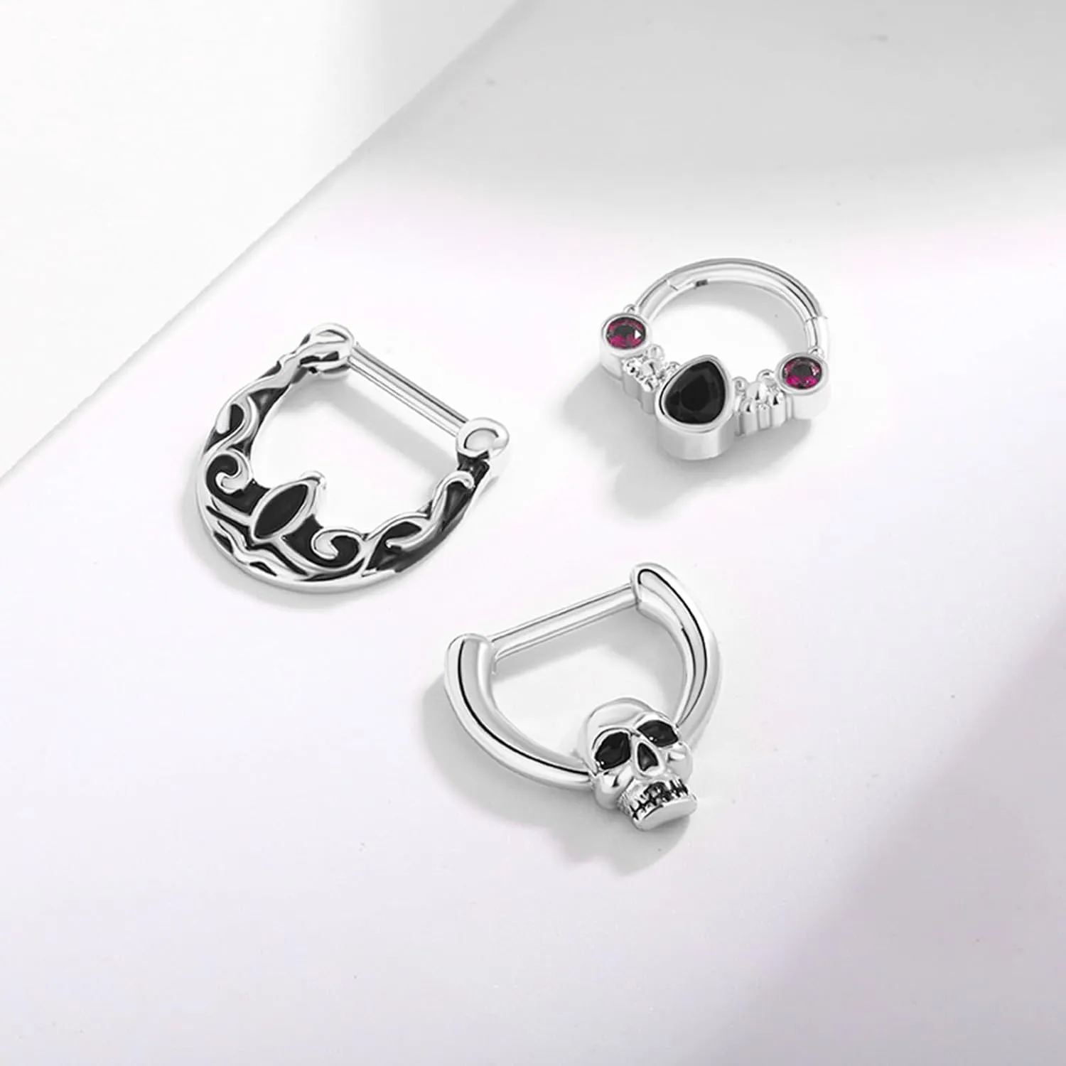 3pcs 16G gold Septum nose Rings for women man 8mm Stainless Steel hypoallergenic Helix Daith Earrings Jewelry and nsoe Rings Piercing Jewelry