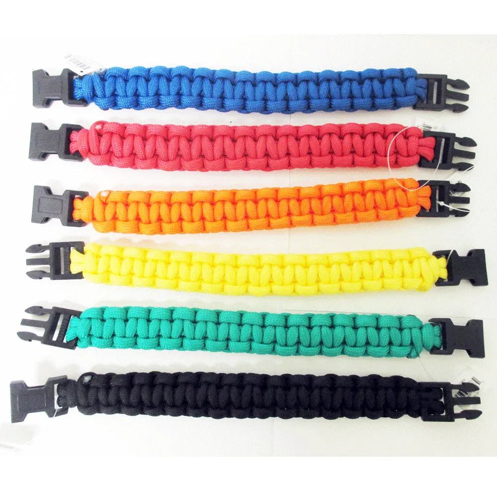 5 Pc Wrist Bracelet Paracord 550 Cord Survival Slip Slide Rope Band Camping Gear