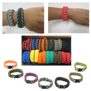 5 Pc Wrist Bracelet Paracord 550 Cord Survival Slip Slide Rope Band Camping Gear