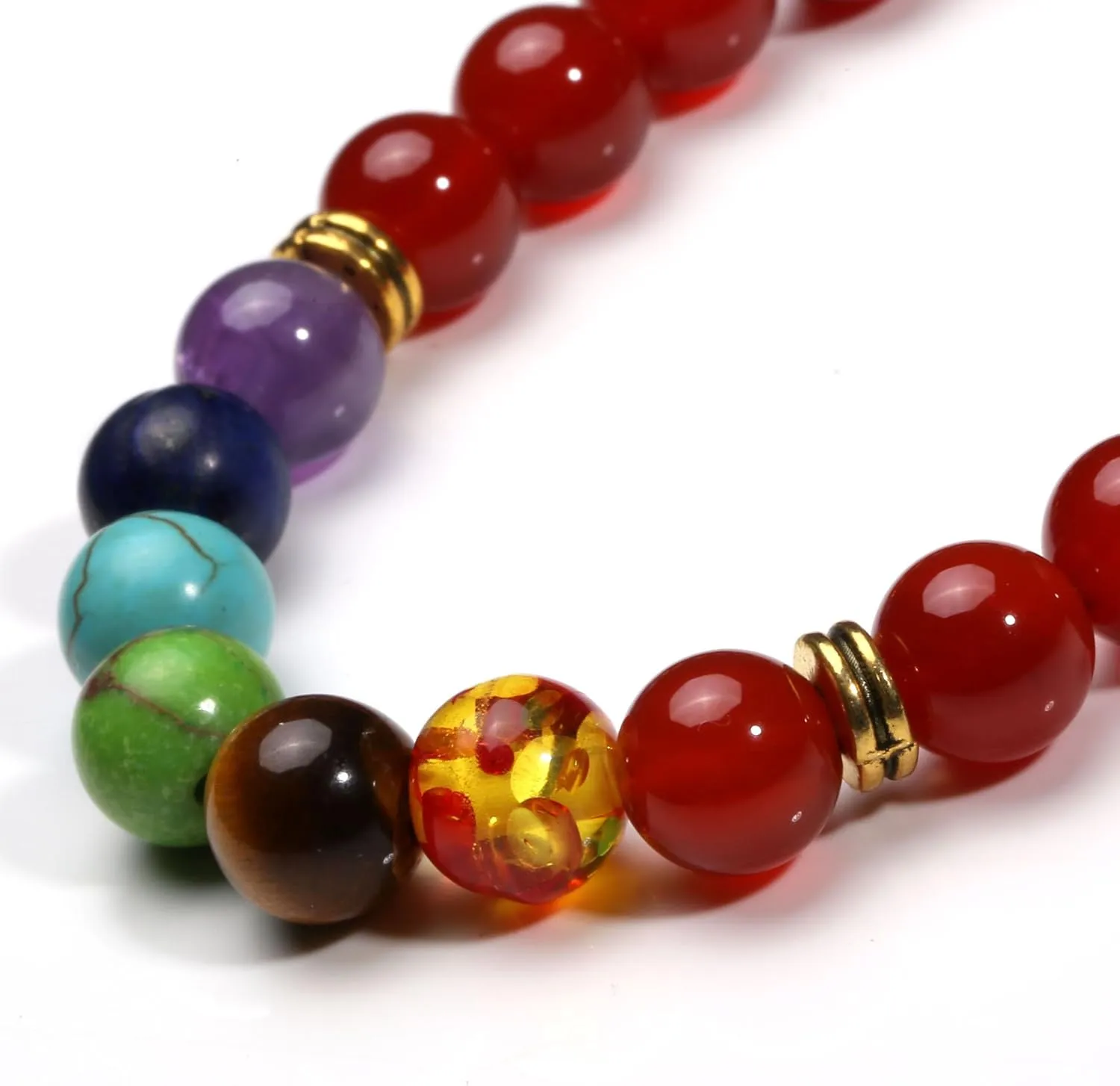 7 Chakra Reiki Healing Crystal Stretch Bracelets Natural Lava Rock stone Yoga Beads Bracelet