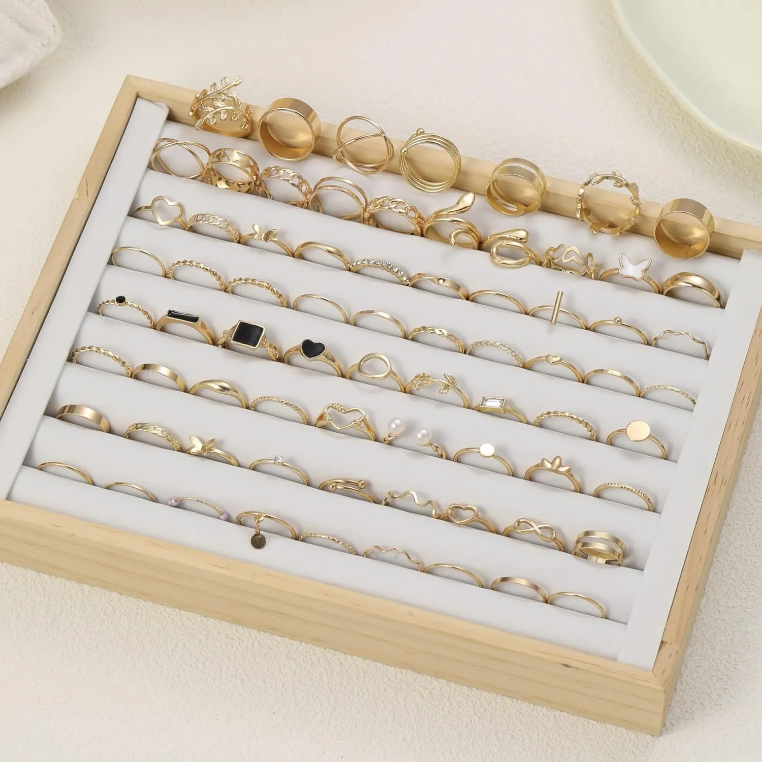73 Pcs Gold Knuckle Rings for Women, 14K Gold Stackable Chunky Rings Pack, That Don't Tarnish Gold Rings, Vintage Boho Heart Butterfly Ring Jewelry Set