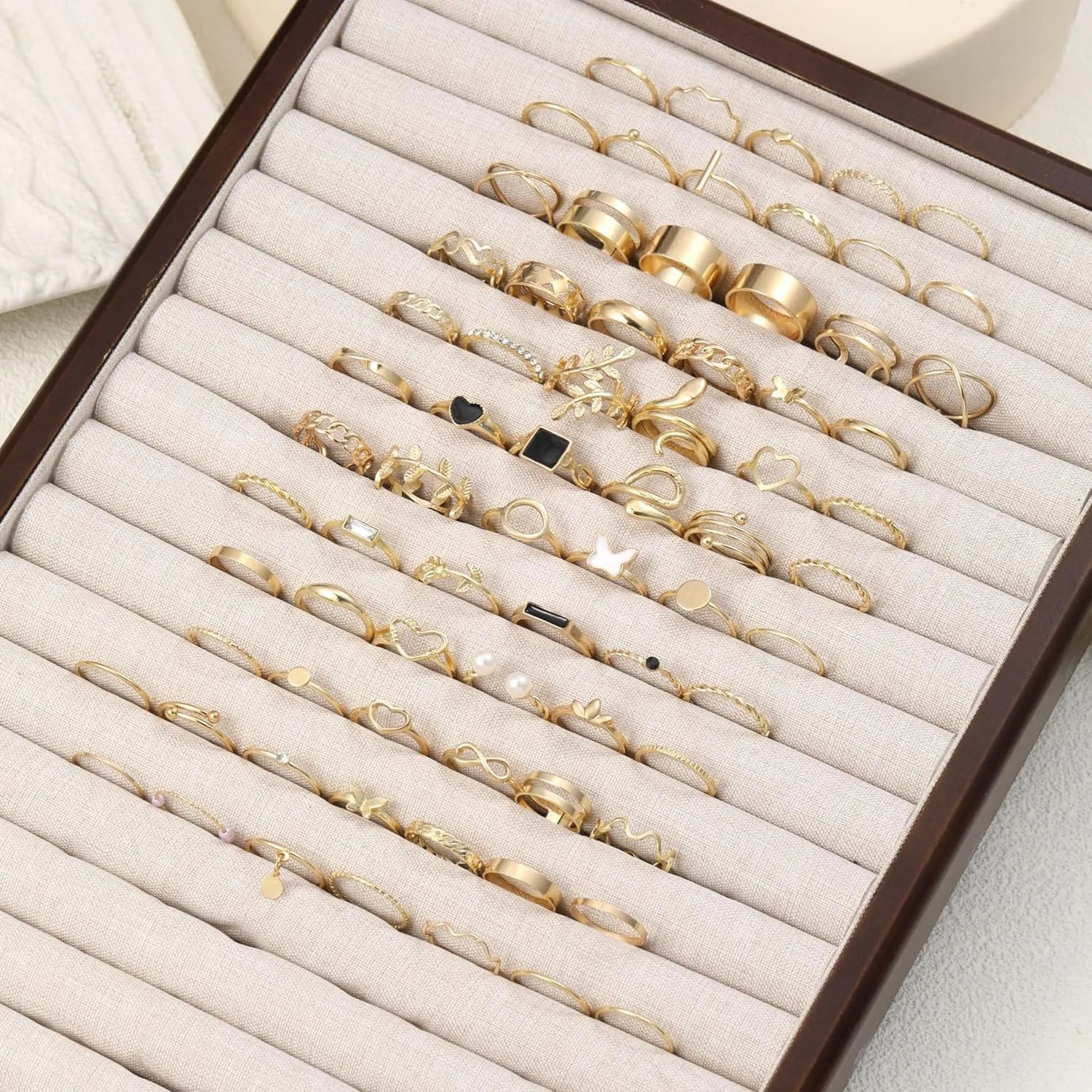 73 Pcs Gold Knuckle Rings for Women, 14K Gold Stackable Chunky Rings Pack, That Don't Tarnish Gold Rings, Vintage Boho Heart Butterfly Ring Jewelry Set