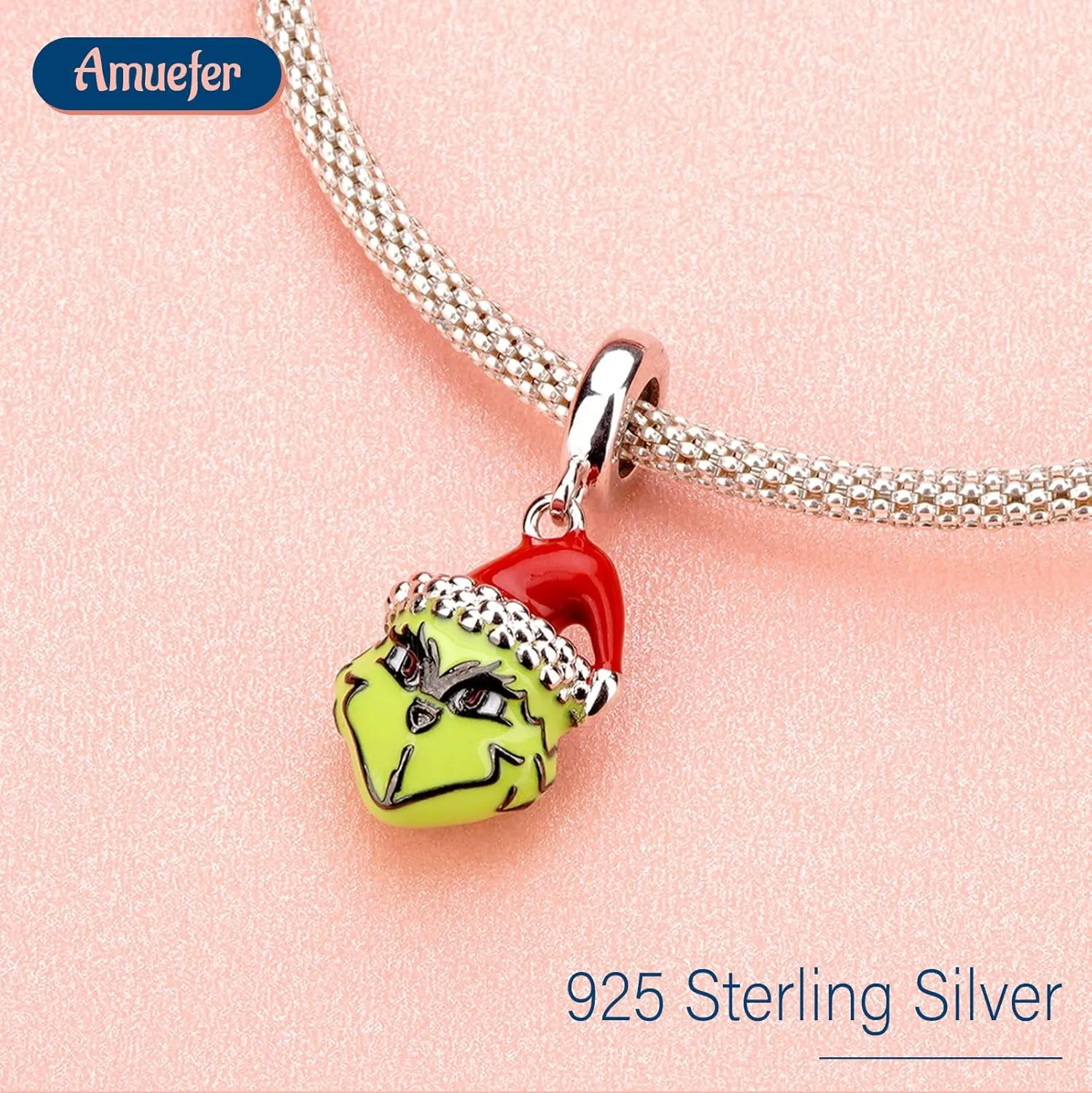 925 Sterling Silver Charms for Bracelets, Deer Snowflake Reindeer Santa Hat 2024 Christmas Tree Skull Bead Pendant Winter Halloween Christmas Jewelry Gifts for Women Friends