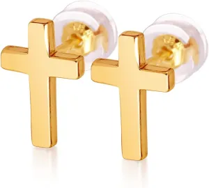 925 Sterling Silver Cross Stud Earrings Fashion Earrings Cross Earrings