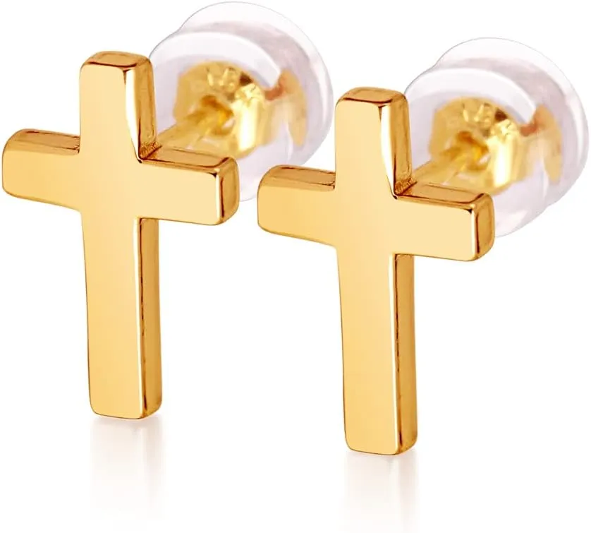 925 Sterling Silver Cross Stud Earrings Fashion Earrings Cross Earrings