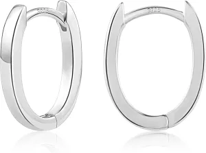 925 Sterling Silver Earrings Small Chunky Silver Earrings for Women Trendy 14K Gold Plated Hypoallergenic Cute Thick Huggie Hoops Earing Jewelry for Women Gifts