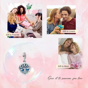 925 Sterling Silver Love Friendship Charms Infinity Pendant Friendship Splittable Heart, Couples, Hot Air Balloon, Robot Lock, Compass, Tree Double Dangle Valentine's Day Christmas For Women Friends