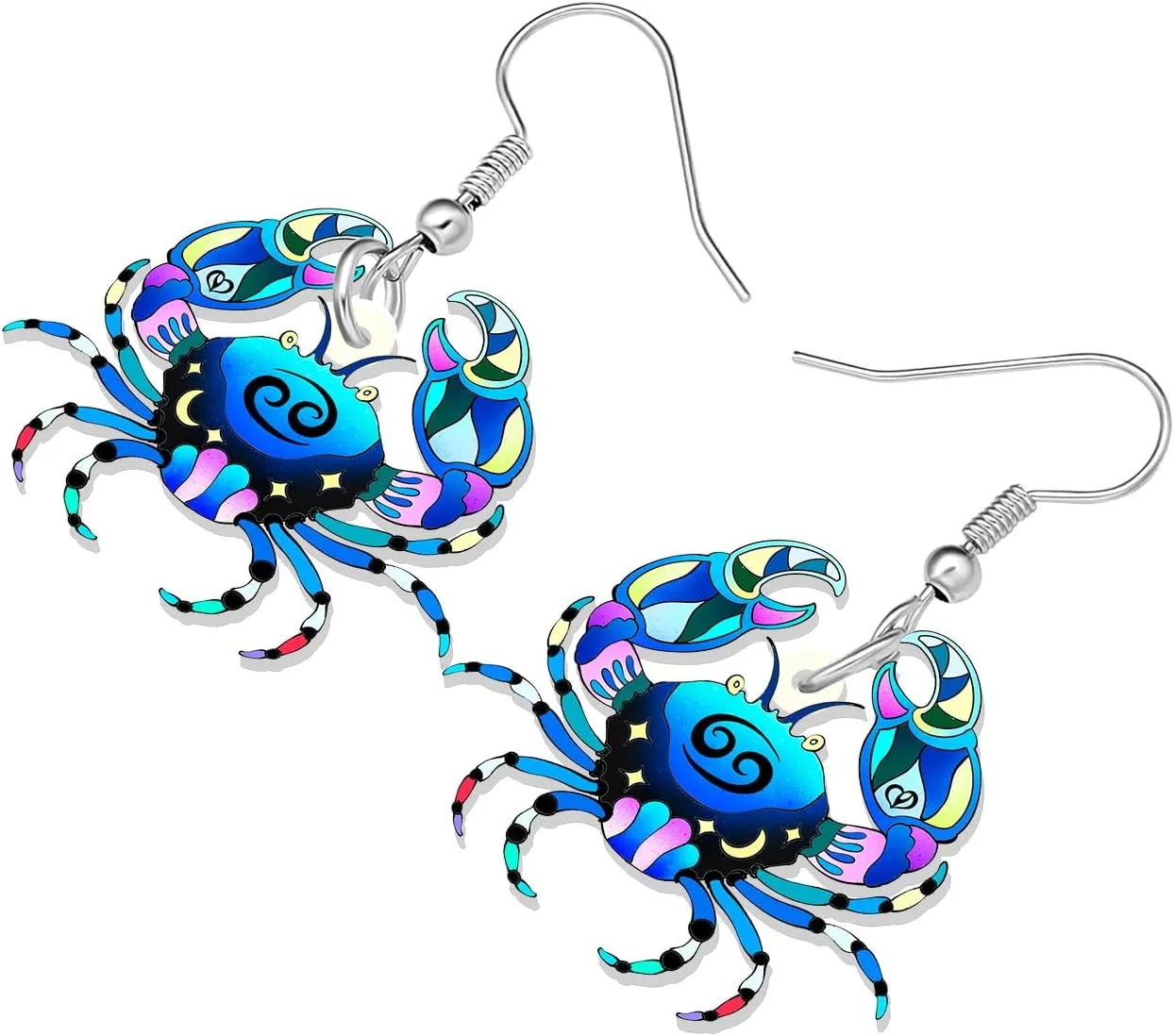 Acrylic Zodiac Sign Earrings Dangle Jewelry Anime Animals 12 Constellation Earrings Gifts for Women Bestie Charms