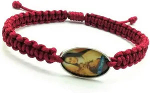 Adjustable Cord Religious Bracelets with Catholic Saint Medals Christian Gift for Women (ST THERESE)