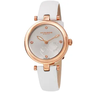 Akribos Xxiv Quartz Diamond White Dial Ladies Watch AK1044WTR