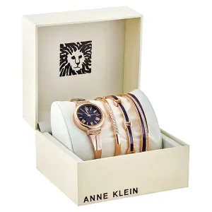 Anne Klein Navy Dial Ladies Watch Set AK-3414NRST