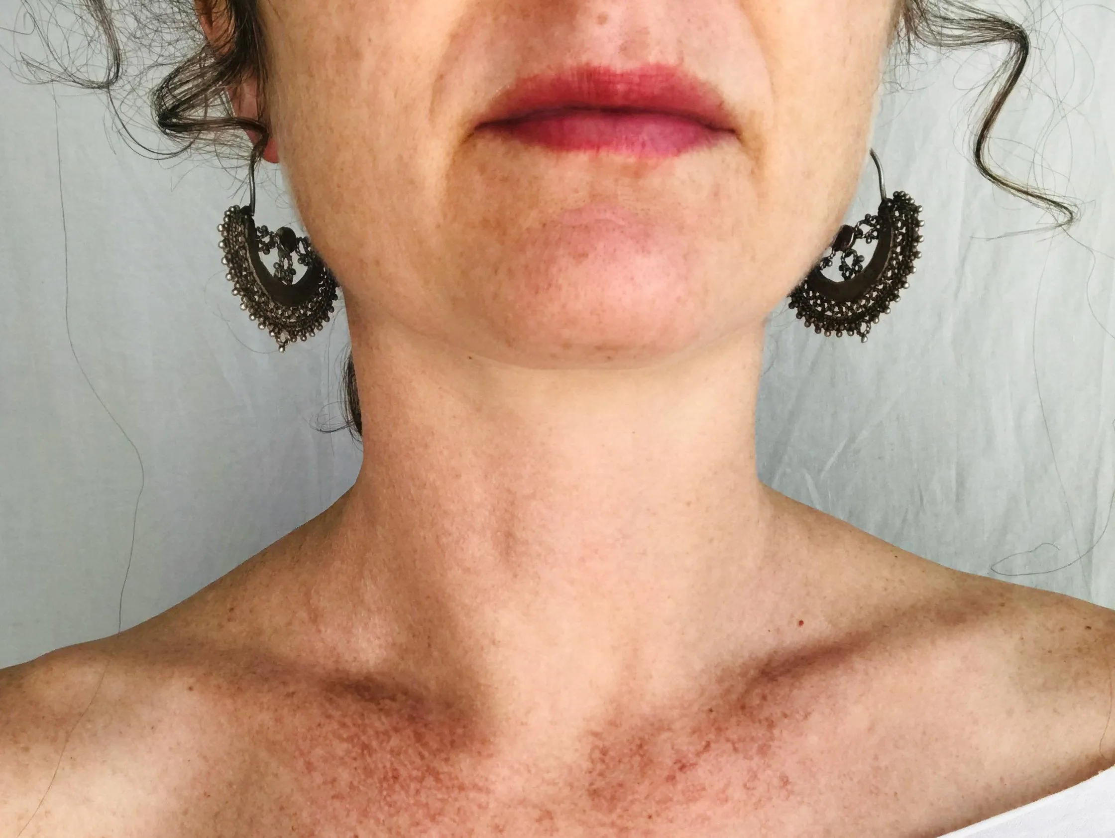 Antique Waziri Silver & Coral Earrings. Sterling Silver.