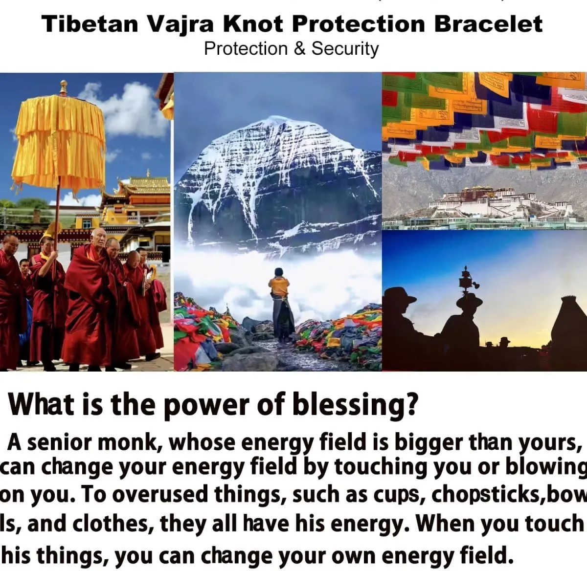 Authentic Blessed Tibetan Monks Buddhism Protection Ankle Bracelet for Women and Men with a Talisman