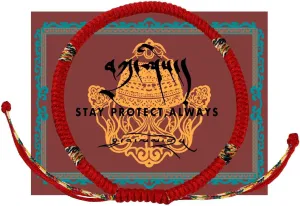 Authentic Blessed Tibetan Monks Buddhism Protection Ankle Bracelet for Women and Men with a Talisman