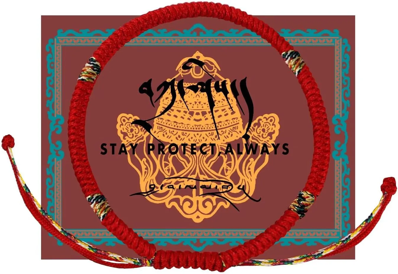 Authentic Blessed Tibetan Monks Buddhism Protection Ankle Bracelet for Women and Men with a Talisman