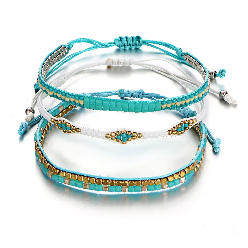 Beads Weave Rope Friendship Bracelets