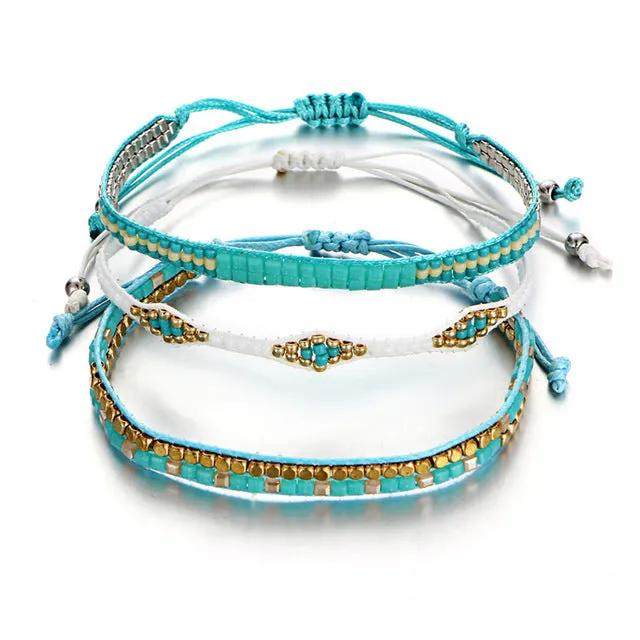Beads Weave Rope Friendship Bracelets