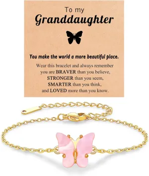 Beautiful Butterfly Bracelets for Teen Girls, Valentines Birthday Gifts