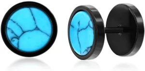 Beaux Bijoux Men's Round Stud Earrings in Stainless Steel - Hypoallergenic Earrings for Men - Unique Round Earrings for Him