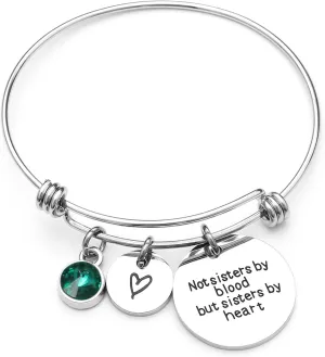 Best Friends Bracelets- Not Sisters by Blood But Sisters by Heart Bracelet- Sister Jewelry