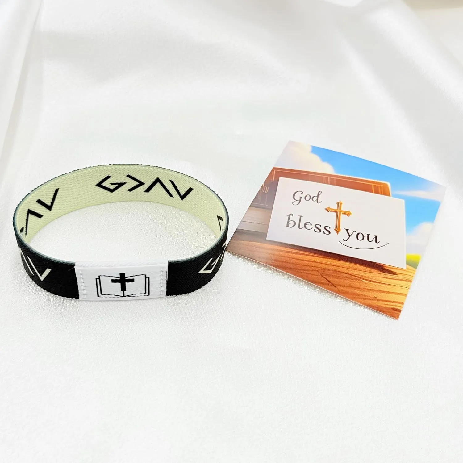 Bible verse bracelets Christian Bracelet Bible Verse Wristbands With NFC and card cross bracelet Inspirational Daily Bible Verse Bracelets for Women Men Teens Elastic Religious cross Gifts