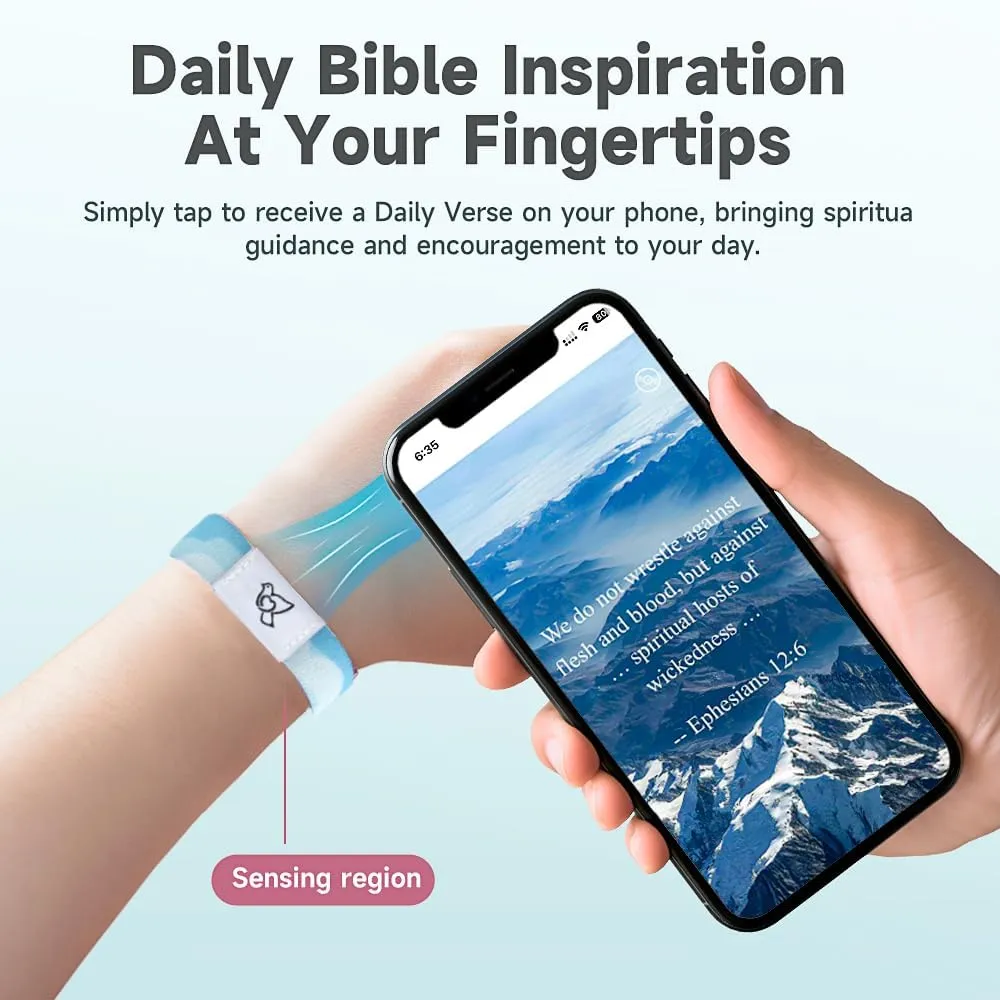 Bible Verse Bracelets for Men Daily Verse Bracelet with NFC Technology Christian Bracelet Faith and Style Combined Inspirational Religious Gifts
