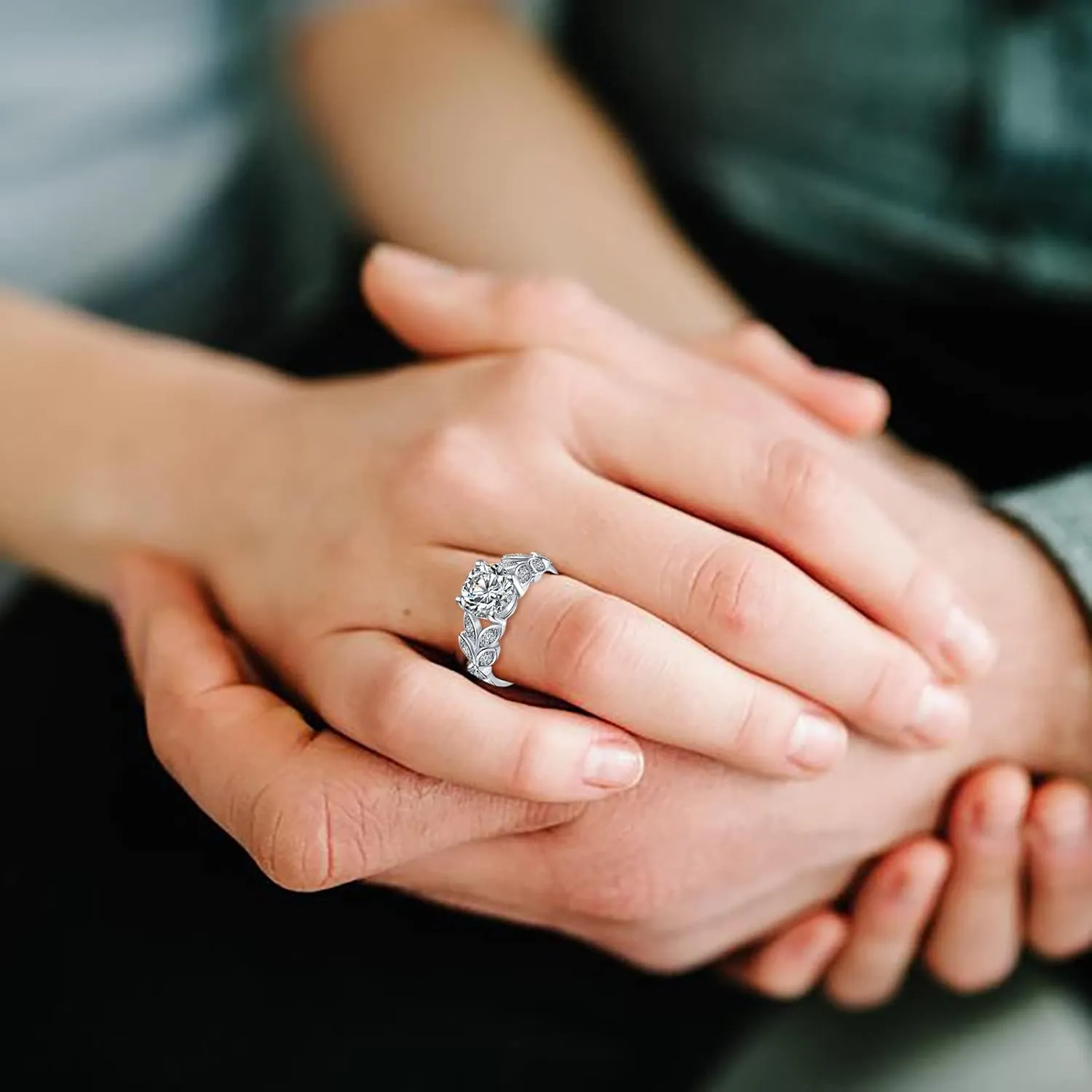 Big Rings for Women Steel European Stainless Jewelry Steel Couple Couples Half and Diamond Peach Heart-Shaped Rings Size5-13 Titanium American Ring Rings High and Lows of Life Ring (B, One Size)