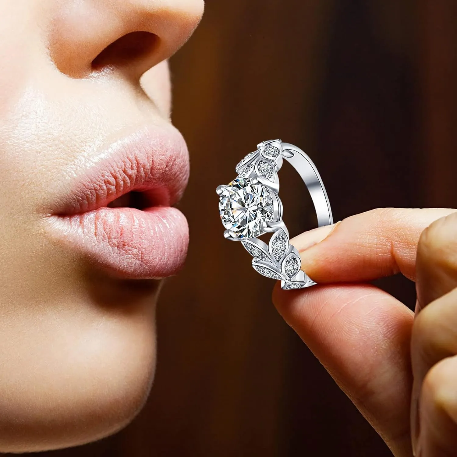 Big Rings for Women Steel European Stainless Jewelry Steel Couple Couples Half and Diamond Peach Heart-Shaped Rings Size5-13 Titanium American Ring Rings High and Lows of Life Ring (B, One Size)