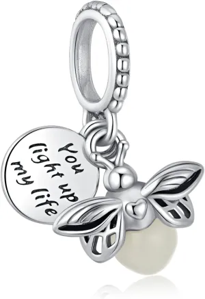 Birthday Fashion Love Heart Dangle Charm 925 Sterling Silver Charms fits Bracelets and Necklace Pendant Bead Charms Jewelry Present for Women Family Friends