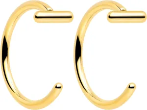 Body Candy Half Hoop Implant Grade Titanium Dazzling Round Open Hoop Earrings for Women Huggie Hoops