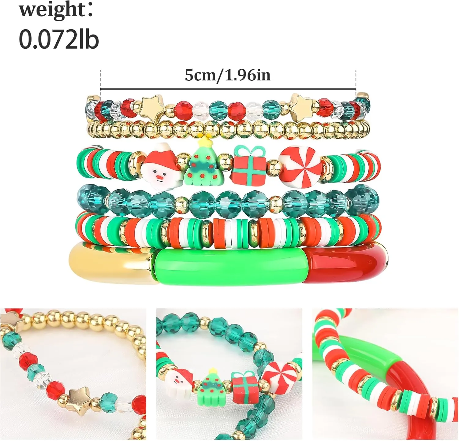 Bohemian Beaded Bracelets for Women Stackable Glass Beads Stretch Bracelets Boho Multilayered Disco Ball Faceted Crystal Beads Bracelet Set Handmade Trendy Jewelry Gift for Women