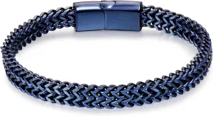 Bracelets for Men-Stainless Steel Magnetic Clasp Franco Chain Mens Bracelet