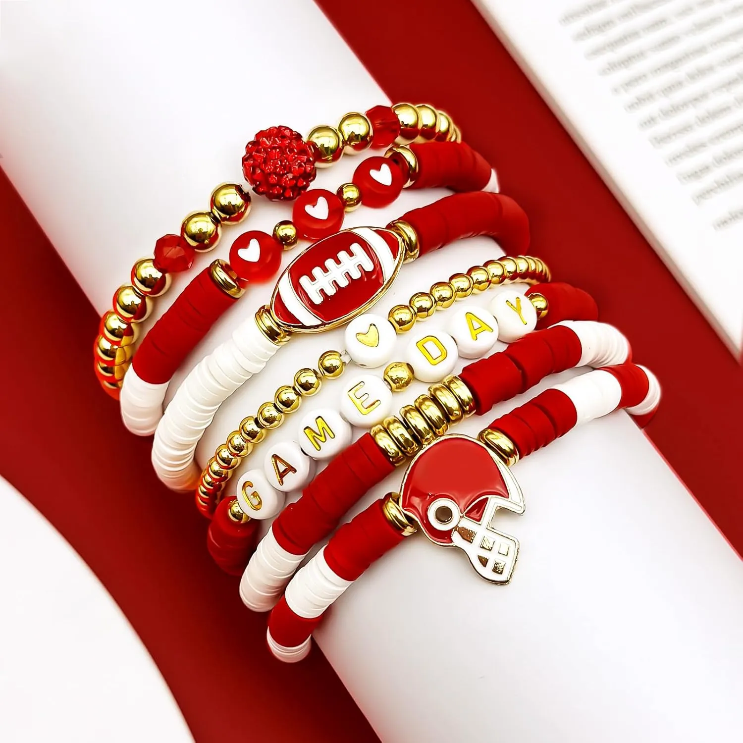 Bracelets for Women Football Accessories Set Jewelry Gifts for Teen Girls Women